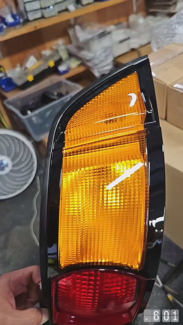 MR2Heaven Reproduction Kouki Tail Lights - Side Triangle Lens - "JDM Square Pattern Version" with ABS Base Plate [Amber, Red & Clear Available]