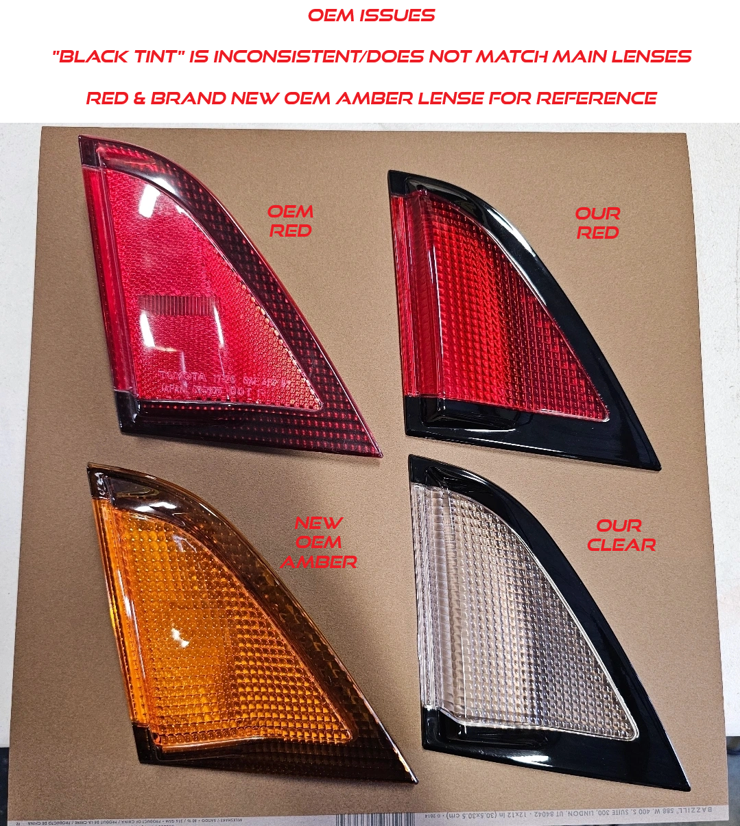 MR2Heaven Reproduction Kouki Tail Lights - All Lenses Combo Deal [AMBER, RED & CLEAR AVAILABLE]