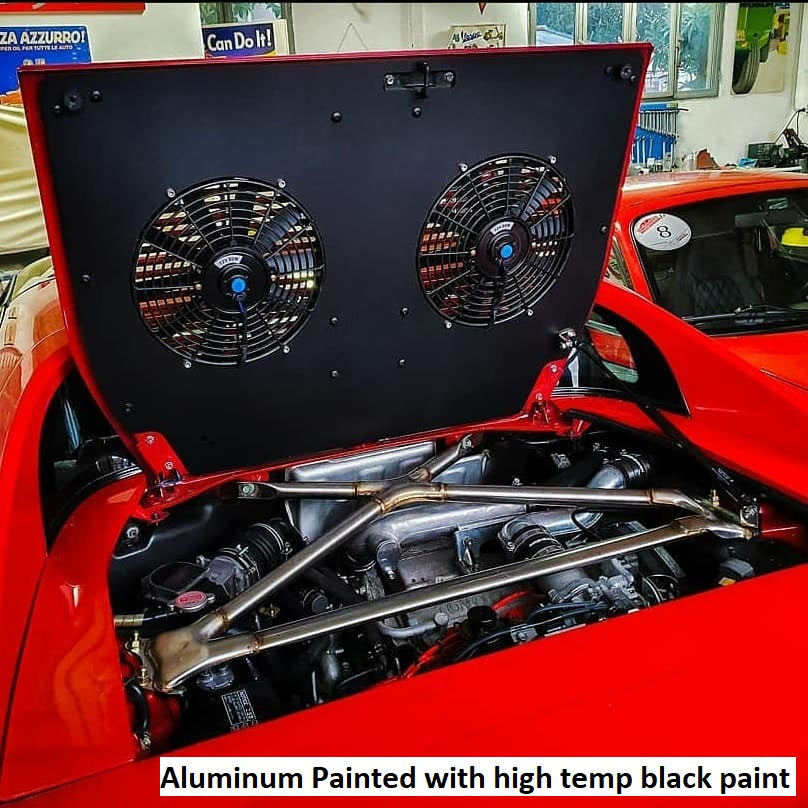 Engine Lid Dual Fan Shroud (Forged Carbon Fiber/Mirror Finish/Carbon F ...