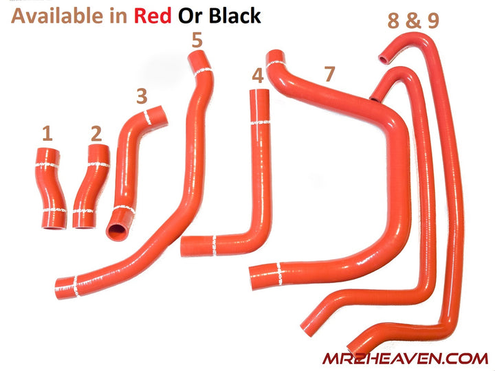 MR2Heaven Silicone Coolant Hose Kits (Black and Red available)