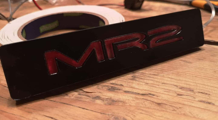 Reproduction JDM "MR2" LED Glow Emblem (Available in OEM Blue or Red)