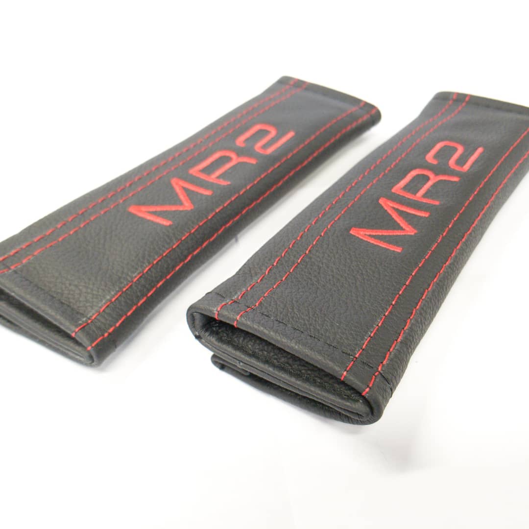 COOL GEL Padded Genuine Leather Seat Belt Pads
