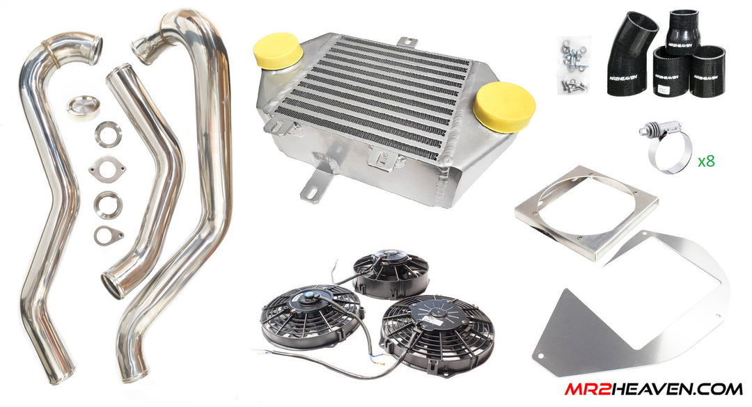 Stainless Steel Pipes With Side Mounted Intercooler Kit - SW20 3SGTE MR2