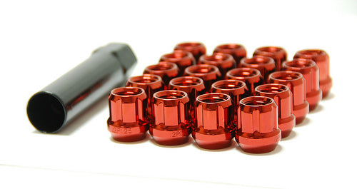 20pc Open End Spline Drive Lug Nuts – Black, 12x1.25 Thread, Fits Nissan / Suzuki